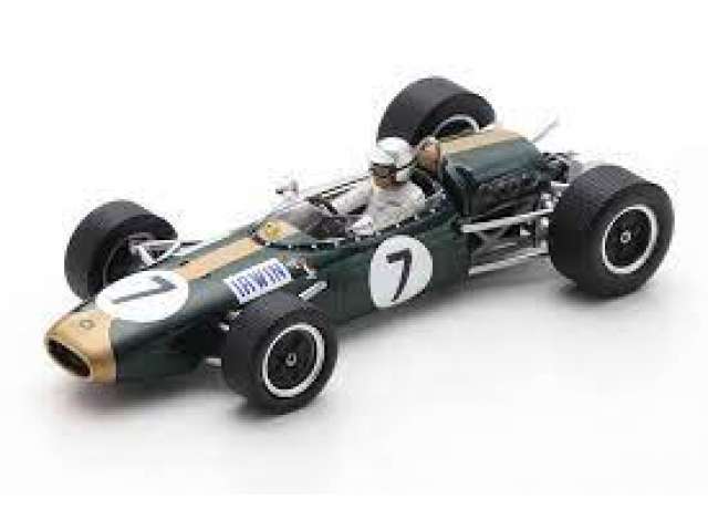 1966 Brabham BT22 #7 British GP, green/white/Spark 1/43ミニカー