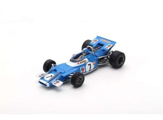 1969 Matra MS80 #7 Jean-Pierre Beltoise French GP, blue/Spark 1/43ミニカー