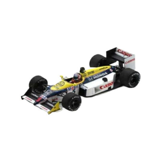 1987 Williams FW11B No.5 Nigel Mansell Winner French GP レジンシリーズwhite/black/yellow/Spark 1/43ミニカー