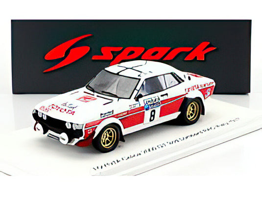 TOYOTA CELICA 2000GT RA21 N 8 2nd RALLY RAC LOMBARD 1977 HANNU MIKKOLA ARNE HERTZ WHITE RED/Spark 1/43ミニカー