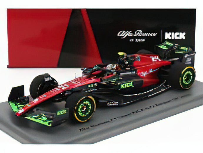 ALFA ROMEO - F1 C43 TEAM ORLEN N 24 BELGIUM GP 2023 GUANYU ZHOU - BLACK RED GREEN/Spark 1/43ミニカー