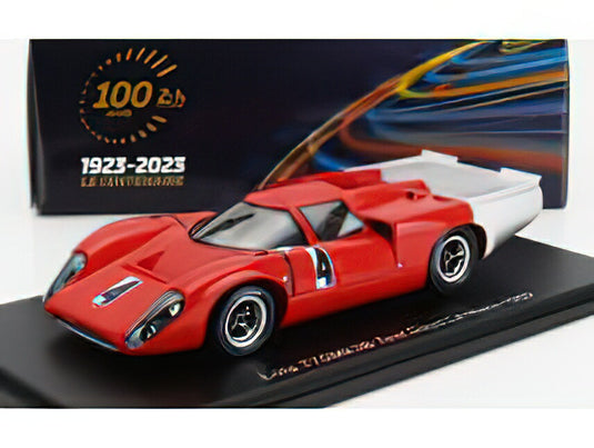 LOLA  T70 MK3B LONG TAIL N 4 TEST 24h LE MANS 1969  RED WHITE/スパーク 1/43ミニカー