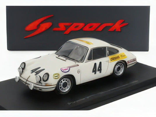 PORSCHE - 911T 1991cc COUPE TEAM LAURENT N 44 24h LE MANS 1969 CLAUDE LAURENT - JACQUES MARCHE - WHITE YELLOW/Spark 1/43ミニカー