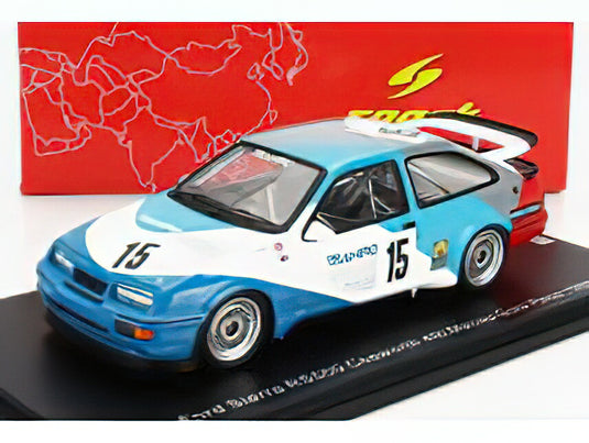 FORD ENGLAND  SIERRA RS500 COSWORTH N 15 4th MACAU GUIA RACE 1988 NAOKI NAGASAKA  LIGHT BLUE WHITE RED/スパーク 1/43ミニカー
