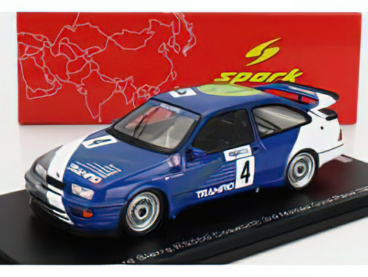 FORD ENGLAND  SIERRA RS500 COSWORTH N 4 3rd MACAU GUIA RACE 1989 HISASHI YOKOSHIMA  BLUE WHITE/スパーク 1/43ミニカー