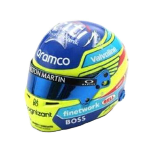 Helmet Fernando Alonso 2024, blue/yellow/Spark 1/5ヘルメット ミニチュア