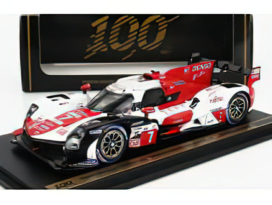 TOYOTA  GR010 3.5L V6 TWIN TURBO HYBRID TEAM GAZOO RACING N 7 24h LE MANS 2023 MIKE CONWAY  KAMUI KOBAYASHI  JOSE MARIA LOPEZ  WHITE RED/スパーク 1/43ミニカー