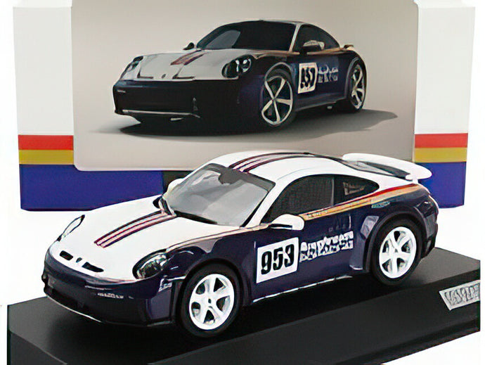 【予約】PORSCHE 911 992 N 953 RALLY DAKAR ROUGHROADS DESIGN PAKET COUPE 2023 WHITE BLUE/SPARK 1/43ミニカー