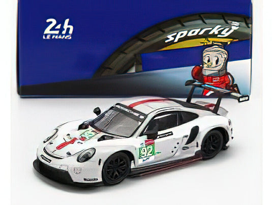 PORSCHE - 911 991-2 RSR-19 4.2L TEAM PORSCHE GT N 92 3rd LMGTE PRO CLASS 24h LE MANS 2021 M.CHRISTENSEN - K.ESTRE - N.JANI - WHITE GREY RED/Spark 1/64ミニカー