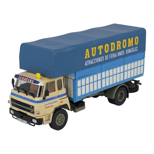 【予約】 Dodgeダッジ 42/16 トラック AUTODROMO ATRACCIONES DE FERIA HNOS GONZALEZ 1980 ブルー クリーム / EDICOLA 1/43 ミニカー トラック模型