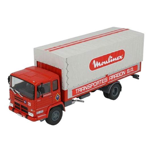 【予約】 Pegasoペガソ 1080 トラック Transportes Aragon S.A. Moulinex 1972 レッド/グレー / EDICOLA 1/43 ミニカー トラック模型