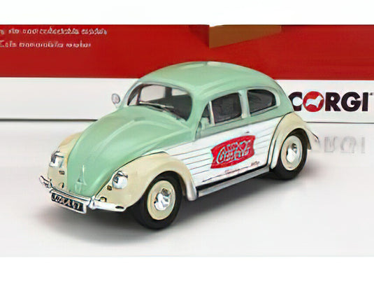 VOLKSWAGEN BEETLE MAGGIOLINO COCA-COLA 1951 GREEN WHITE BEIGE/CORGI 1/43ミニカー