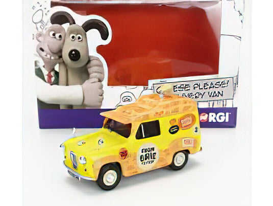 AUSTIN DELIVERY VAN WALLACE & GROMIT CHEESE PLEASE ! AARDMAN YELLOW ORANGE/CORGI 1/43ミニカー