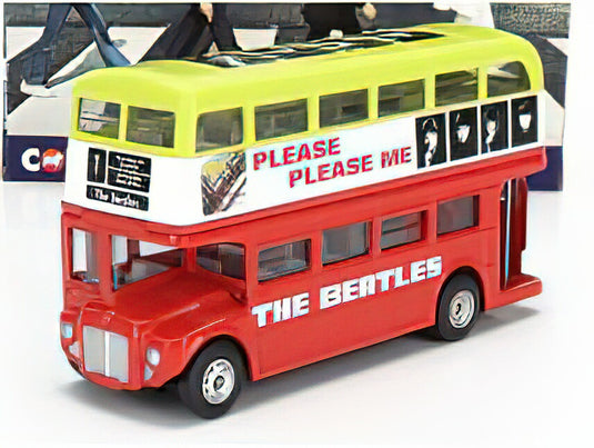 ROUTEMASTER RML 2757 AUTOBUS LONDON 1956 THE BEATLES PLEASE PLEASE ME RED WHITE YELLOW/CORGI 1/76ミニカー