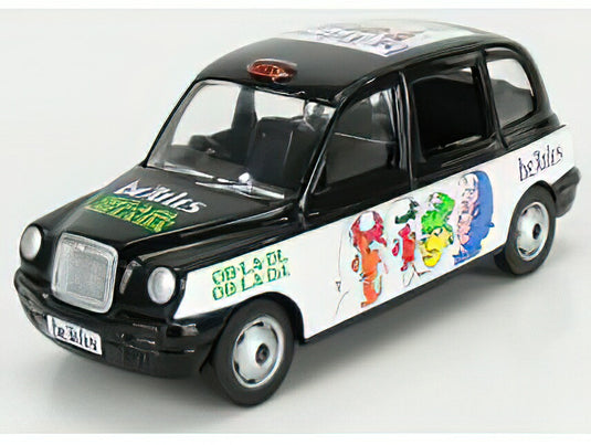 AUSTIN LONDON TAXI LTI TX4 2014 THE BEATLES OB-LA-DI OB-LA-DA BLACK WHITE/CORGI 1/36ミニカー