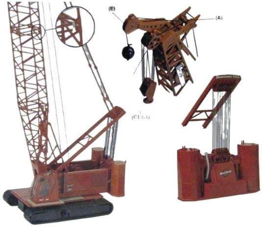 Manitowoc 555 crawler crane クローラークレーン / CCM 1/50 建設機械模型 工事車両