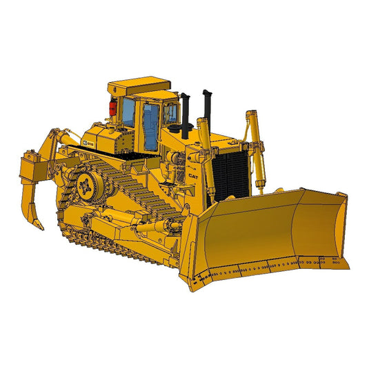 CAT キャタピラー D10 Uブレード 3シャンクリッパー キャブ付 ブルドーザー 重機 / CCM 1/48 ミニカー 建設機械模型 工事車両