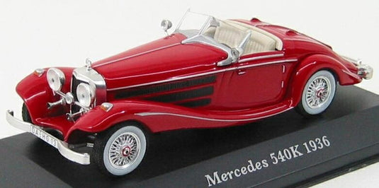 MERCEDES BENZメルセデスベンツ 540K スパイダー カブリオレ オープン 1936 レッド AUTO-CLASSICHE-COLLECTION / EDICOLA 1/43 ミニカー