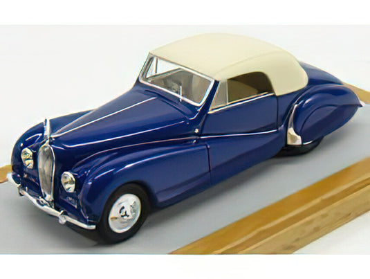 VOISIN - C28 SALIOT CABRIOLET CLOSED sn53002 1938 - BLUE CREAM/CHROMES 1/43ミニカー