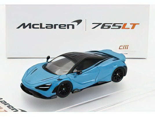 McLAREN - 765LT WITH RACING SET WHEELS 2020 - LIGHT BLUE/CM-MODELS 1/64ミニカー