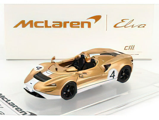 McLAREN - ELVA N 4 RACING 2020 - GOLD WHITE/CM-MODELS 1/64ミニカー