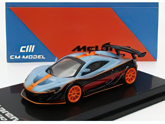 McLAREN - P1 GTR N 0 2015 - BLACK LIGHT BLUE ORANGE/CM-MODELS 1/64ミニカー