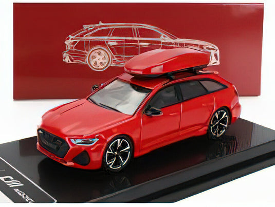 AUDI - A6 RS6 AVANT C8 SW STATION WAGON 2021 - RED/CM-MODELS 1/64ミニカー