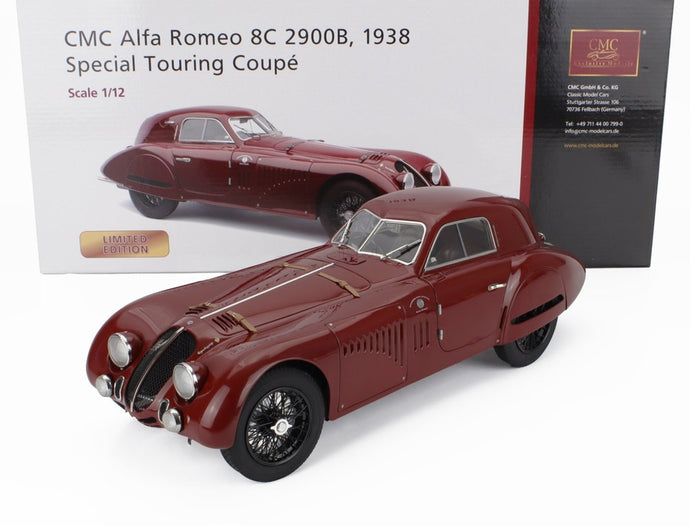 ALFA ROMEO 8C 2900B SPECIALE TOURING COUPE 1938 ボルドー/ CMC 1/12 300台限定ミニカー