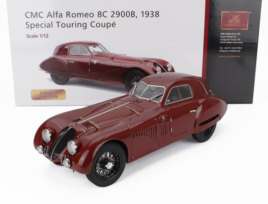 ALFA ROMEO 8C 2900B SPECIALE TOURING COUPE 1938 ボルドー/ CMC 1/12 300台限定ミニカー