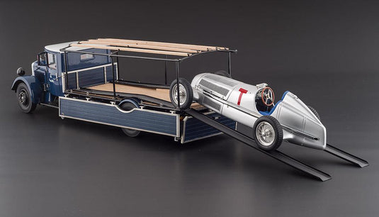 Mercedes レーシングトランスポーター LO2750 W125 T Carセット 限定1000個/ CMC 1/18 ミニカー