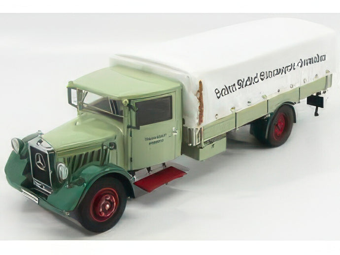 MERCEDES BENZ LO2750 TRUCK WITH TARPAULIN CASSONE TELONATO 1933 GREEN/CMC 1/18ミニカー