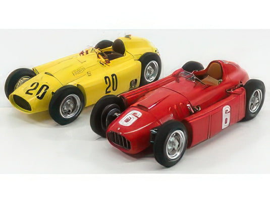 FERRARI F1 SET 2X LANCIA D50 N 20 6th BELGIUM GP 1956 A.PILETTE + D50 N 6 WINNER GP TORINO 1955 A.ASCARI RED YELLOW/CMC 1/18ミニカー