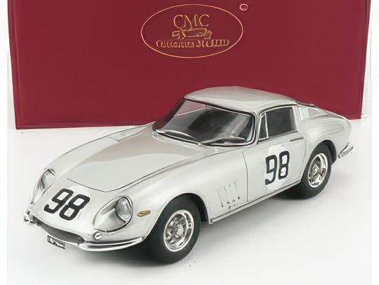 FERRARI 275 GTB/C COMPETIZIONE ch.9051 N 98 500km MUGELLO 1966 R.SINIBALDI M.GRANA SILVER/CMC 1/18ミニカー