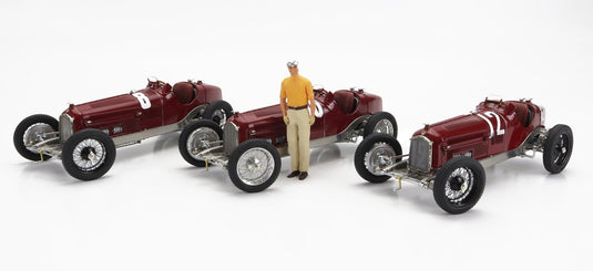 【予約】 Alfa Romeoアルファロメオ Setセット 3x All Winner F1 P3 1932 T.Nuvolari No.12 France No.30 Co 300台限定 / CMC 1/18 ミニカー