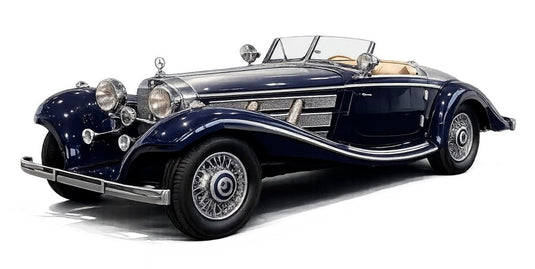 【予約】2026年発売予定Mercedes Benzメルセデスベンツ 500K スペシャルロードスター カブリオレ オープン 1935 ブルー 1500台限定 / CMC 1/18 ミニカー