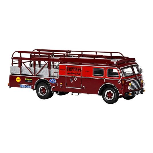 【予約】2026年発売予定 Fiatフィアット 642RN2 Bartoletti F1 Ferrariフェラーリ カートランスポーター 1957 レッドボルドー / CMC 1/64 ミニカー トラック模型