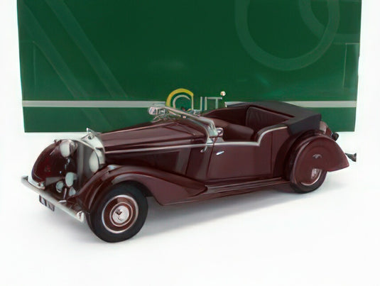 BENTLEY - 4.25L VANDEN PLAS TOURER CABRIOLET OPEN 1938 - BORDEAUX BLACK/Cult-Scale 1/18ミニカー