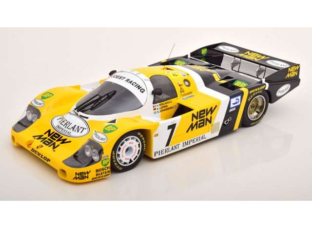 1984 Porsche 956 LH ニューマン #7 ルートヴィヒペスカロロジョンソン ルマン24時間 イエローホワイトブラックCMR 1/12ミニカー