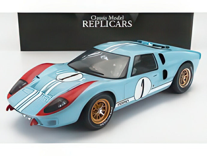 FORD USA GT40 MKII 7.0L V8 チーム シェルビーアメリカン 1号車 2位（実質優勝） ルマン24時間 1966 K.マイルズ D.ハルム ライトブルー/ CMR 1/12 ミニカー
