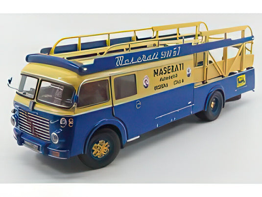 FIAT 642RN2 トラック バルトレッティ MASERATI カートランスポーター 1957 ブルー イエロー/ CMR 1/18 ミニカー
