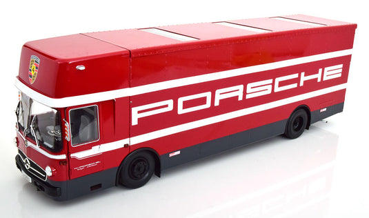 Mercedesメルセデス O317 Porscheポルシェ レーストランスポーター レッドホワイト / CMR 1/18 ミニカー