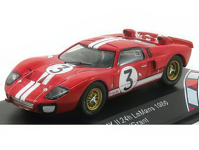 FORD USA GT40 MKII 7.0L V8 TEAM FORD MOTORSPORT N 3 24h LE MANS 1966 D.GURNEY J.GRANT RED WHITE/CMR 1/43ミニカー