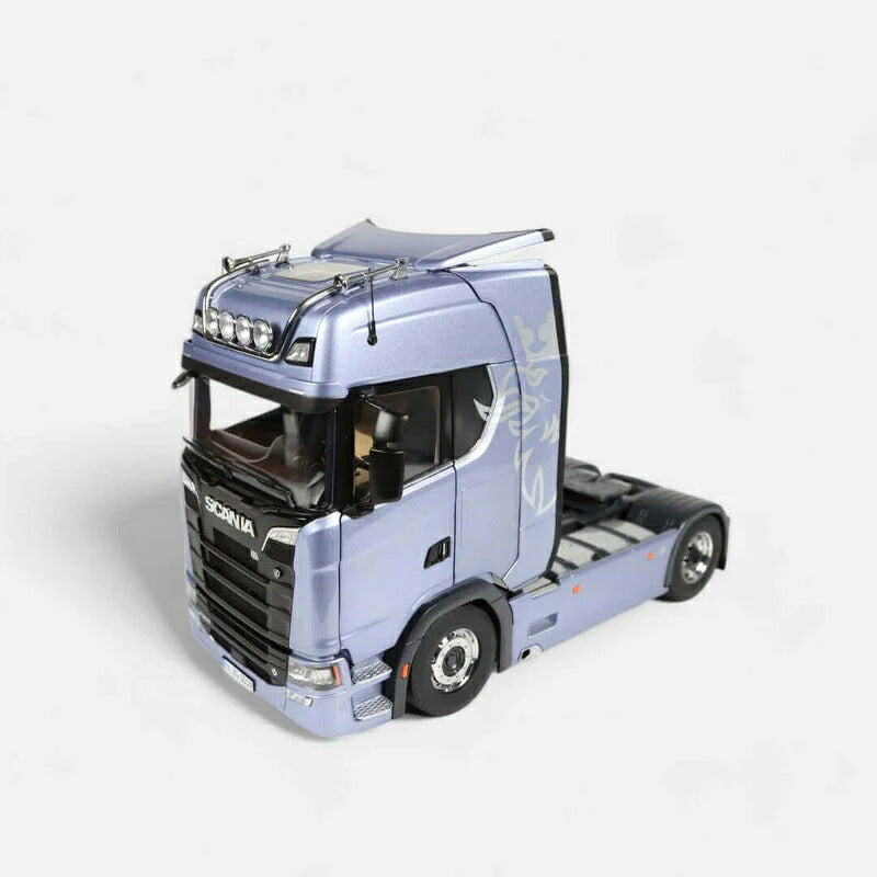 ギャラリービューアに画像をロードする, Scaniaスカニア 730S V8 4x2 Fictionblueフィクションブルー Vabisロゴ / NZG 1/18 建設機械 ミニカー 模型
