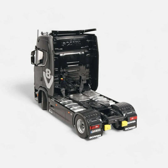 Scaniaスカニア 730S V8 4x2 Blackブラック V8ロゴ / NZG 1/18 建設機械 ミニカー 模型