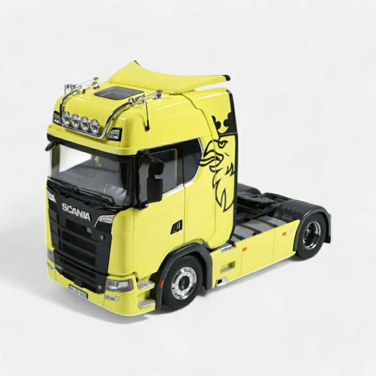 Scaniaスカニア 730S V8 4x2 Yellowイエロー Vabisロゴ / NZG 1/18 建設機械 ミニカー 模型