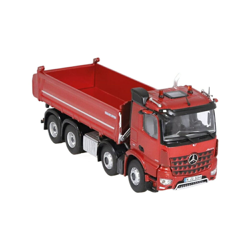 ギャラリービューアに画像をロードする, Mercedes Benz Arocs 8x4 Meiller tipper red ダンプ / NZG 1/50 建設機械模型 工事車両
