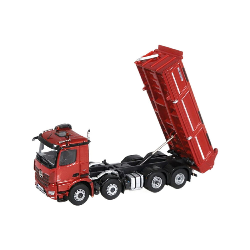 ギャラリービューアに画像をロードする, Mercedes Benz Arocs 8x4 Meiller tipper red ダンプ / NZG 1/50 建設機械模型 工事車両
