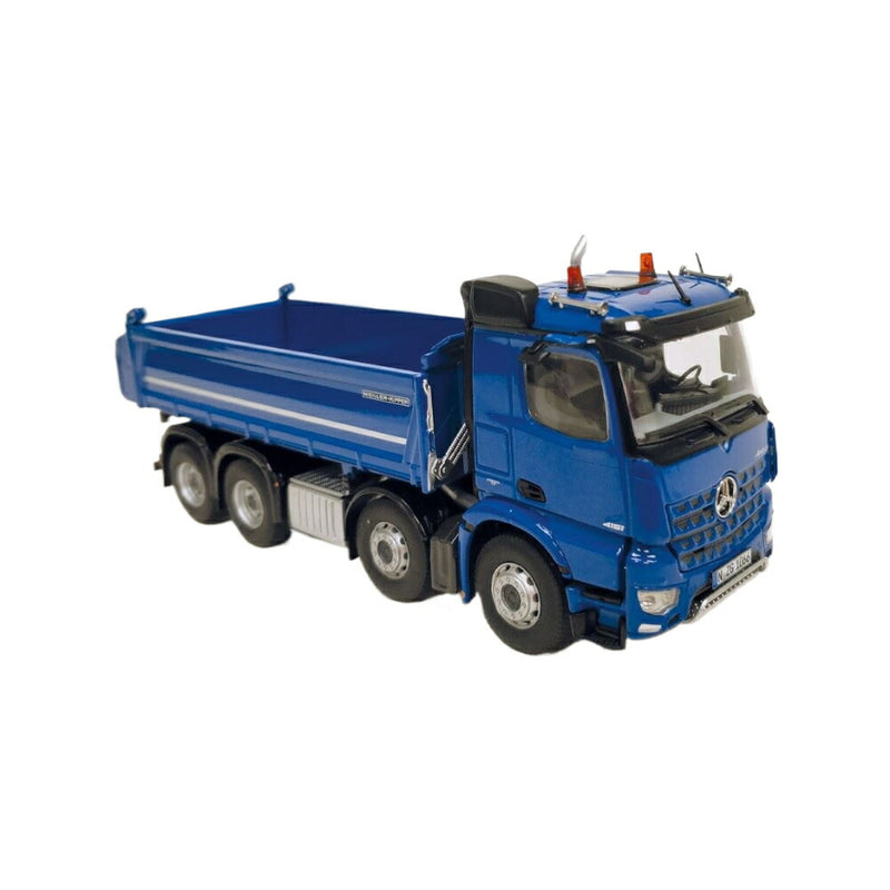 ギャラリービューアに画像をロードする, Mercedes Benz Arocs 8x4 Meiller tipper blue ダンプ / NZG 1/50 建設機械模型 工事車両
