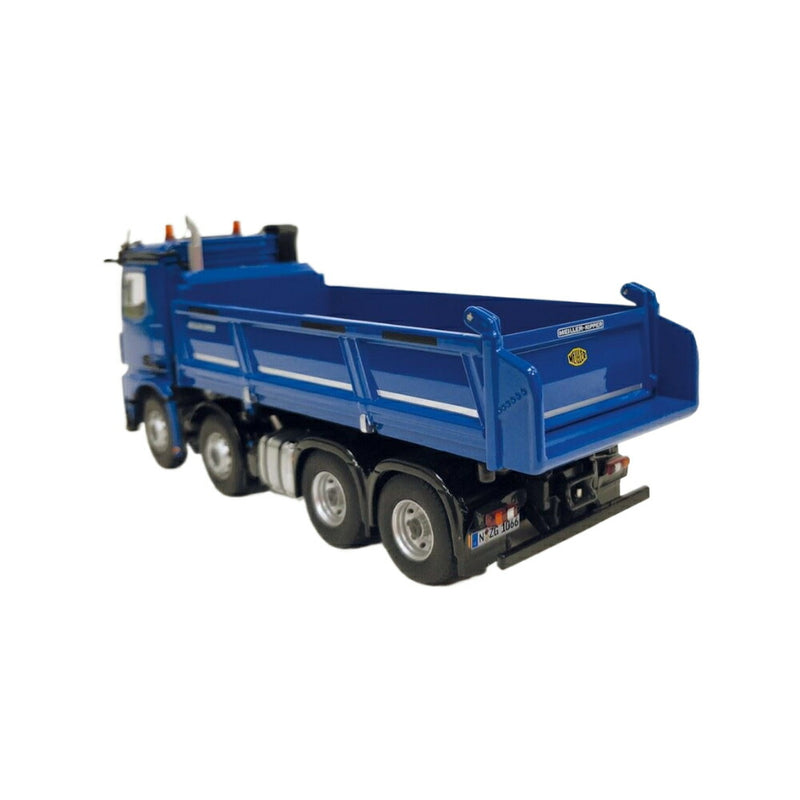 ギャラリービューアに画像をロードする, Mercedes Benz Arocs 8x4 Meiller tipper blue ダンプ / NZG 1/50 建設機械模型 工事車両
