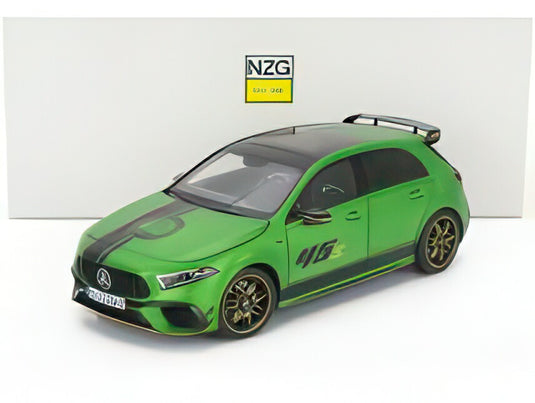 MERCEDES BENZ A-CLASS A45S 4-MATIC AMG 2023 グリーンメタリック ブラック/ NZG 1/18 ミニカー